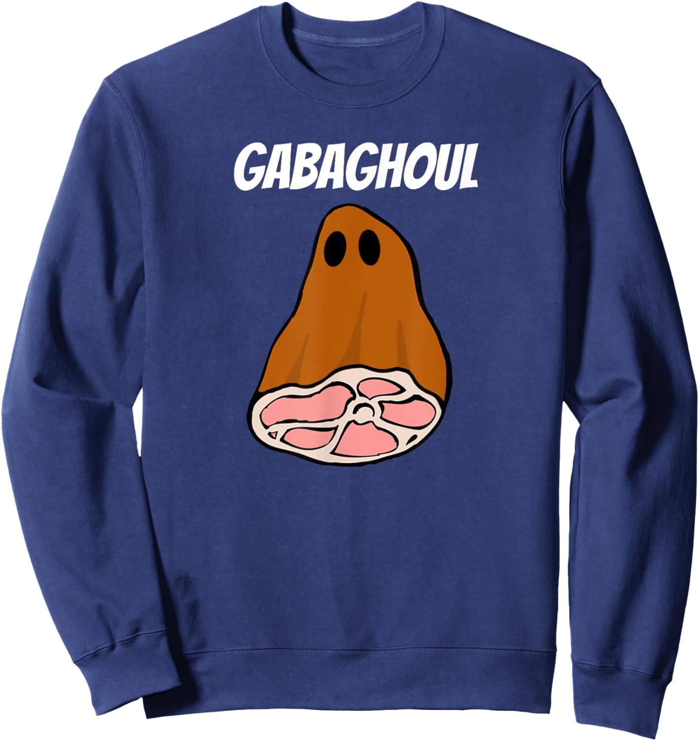 New Jersey Slang Halloween Dry Cured Meat Gabaghoul Gabagool Sweatshirt - Sweatshirt | Navy