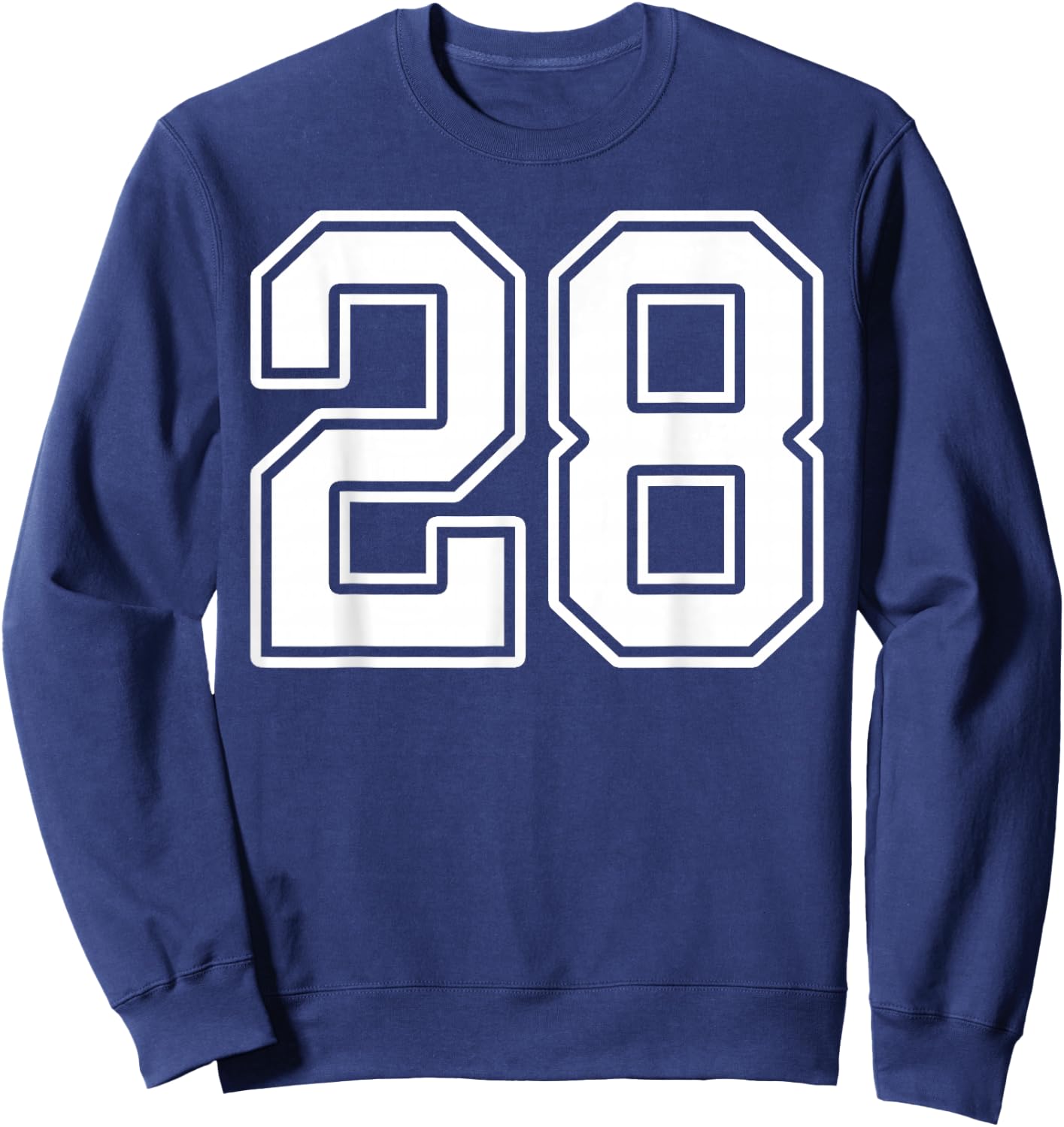 Number 28 Fan Player Jersey Style #28 Men Women Kids Sweatshirt - Sweatshirt | Navy