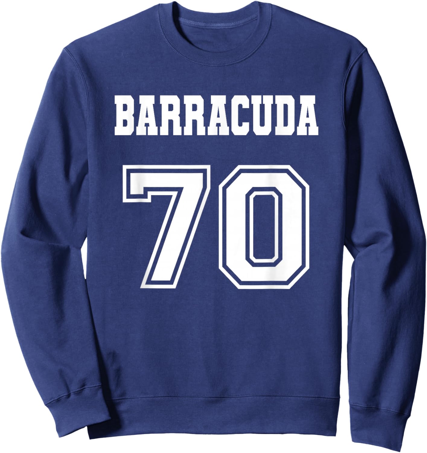 Jersey Style Barracuda 70 1970 Old School Muscle Car Fishing Sweatshirt - Sweatshirt | Navy