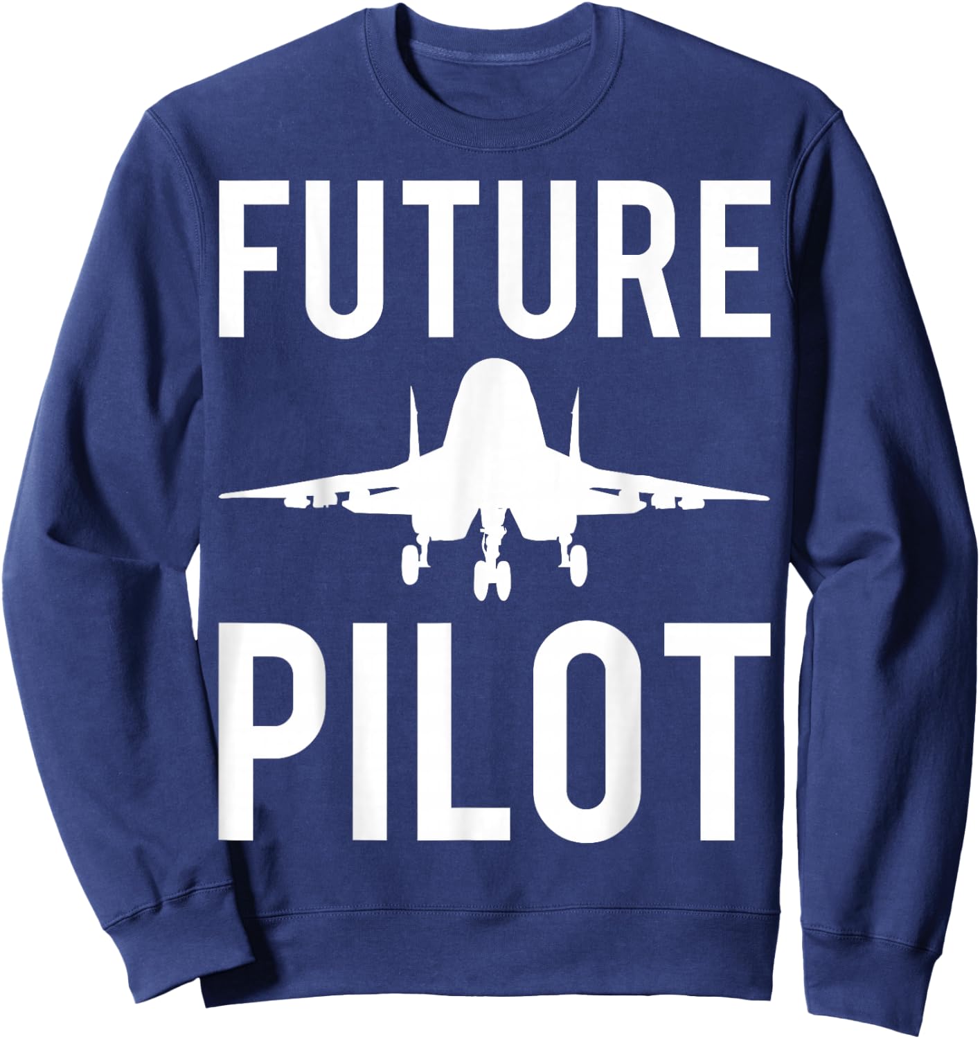 Future Pilot Gift Boys Girls Flight School Sweatshirt - Sweatshirt | Navy