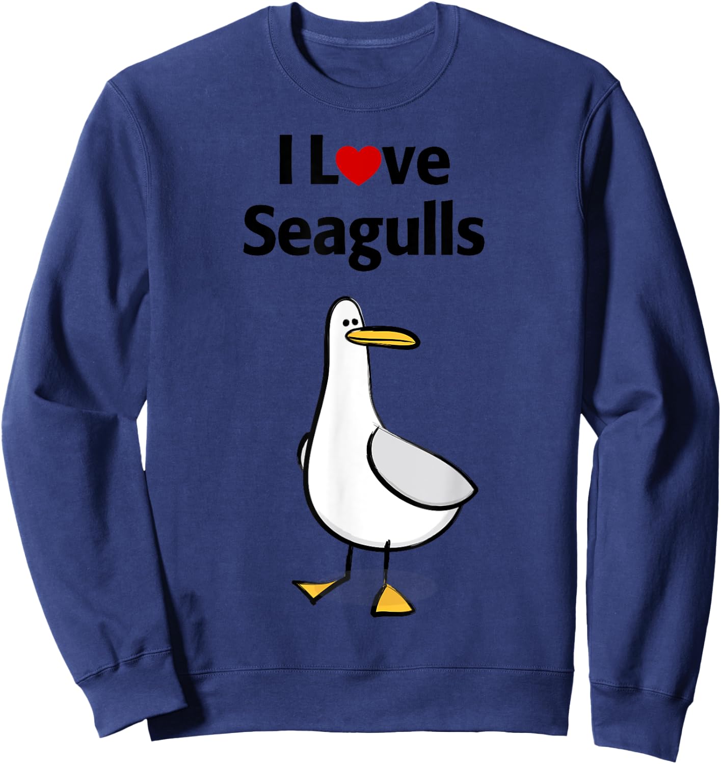 I Love Seagulls Sweatshirt - Sweatshirt | Navy