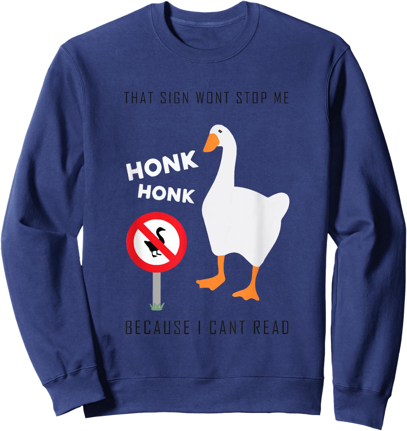 Untitled Goose Game Funny Sweatshirt - Sweatshirt | Navy