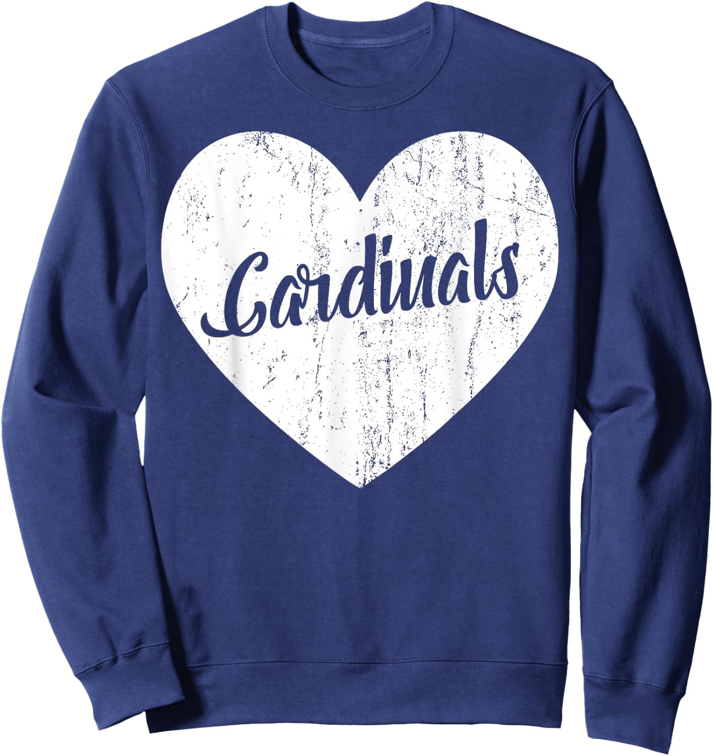 Cardinals School Sports Fan Team Spirit Mascot Heart Gift Sweatshirt - Sweatshirt | Navy