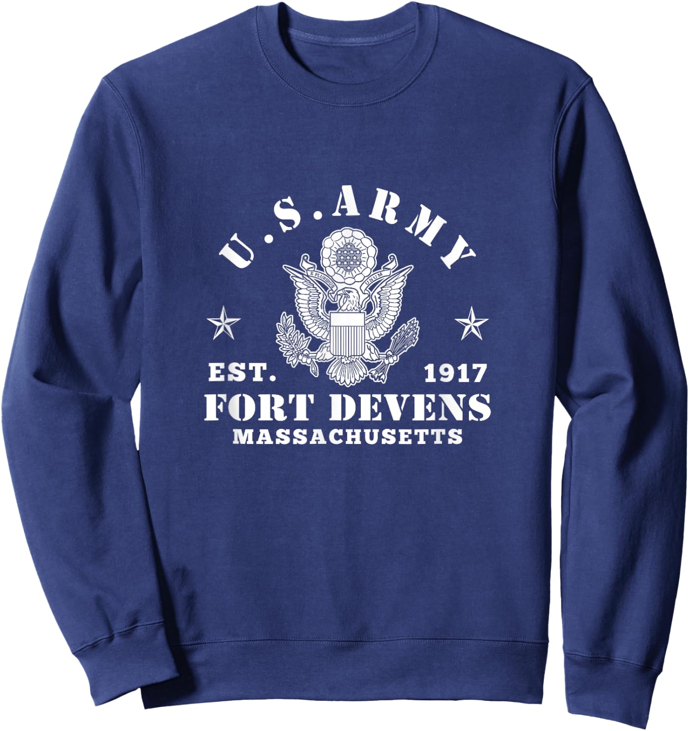 Fort Devens Massachusetts US Army Base Sweatshirt - Sweatshirt | Navy