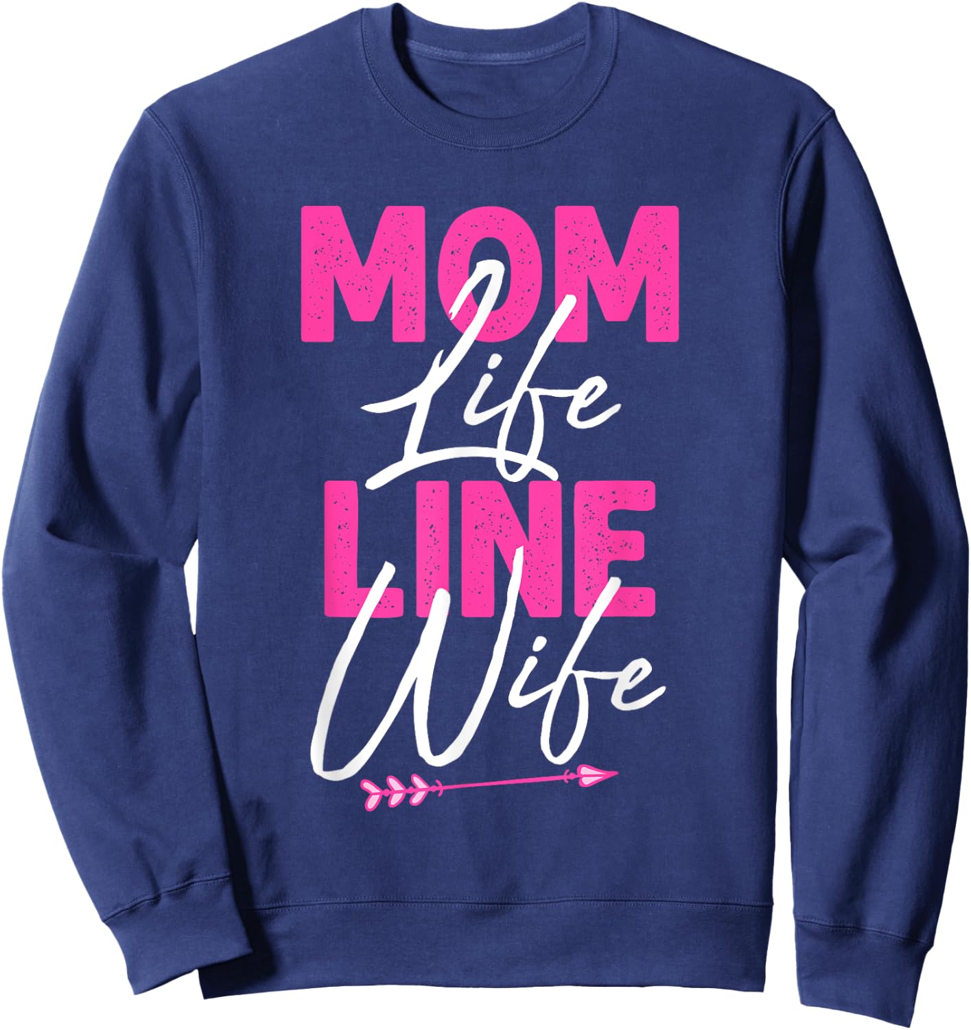 Funny Lineman Wife Design Lineman Lover Women Mom Linesman Sweatshirt - Sweatshirt | Navy