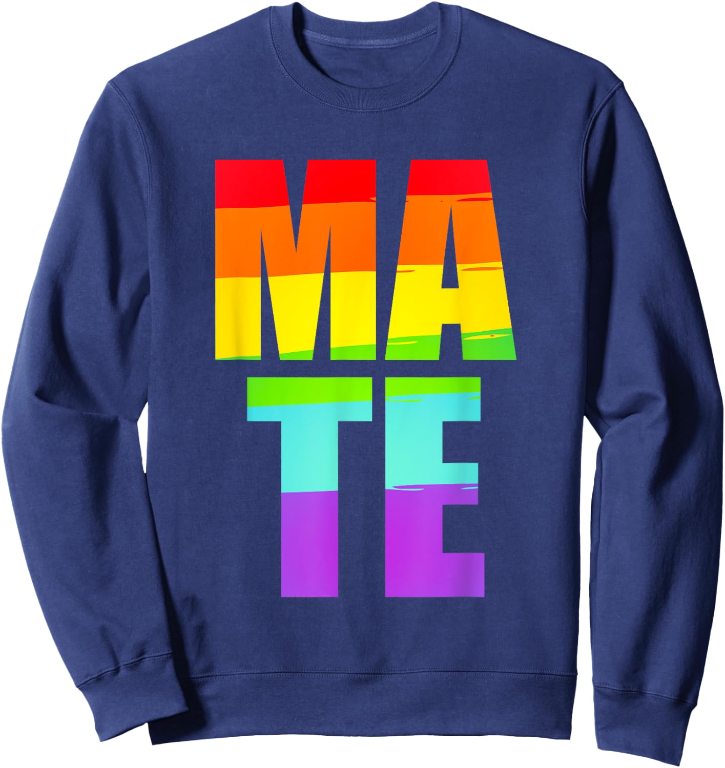 Soul Mate LGBTQ Pride Matching Gay Lesbian Couple Rainbow Sweatshirt - Sweatshirt | Navy