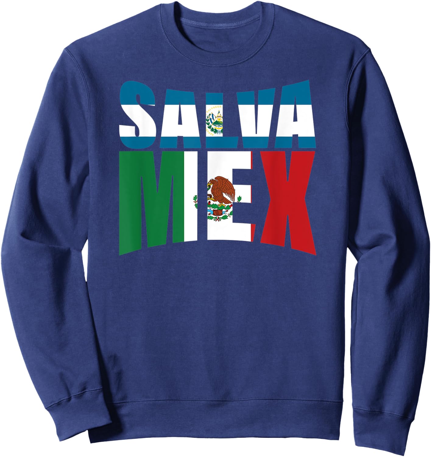 Salvadorian Mexican El Salvador Mexico Mujer Woman Pupusas Sweatshirt - Sweatshirt | Navy