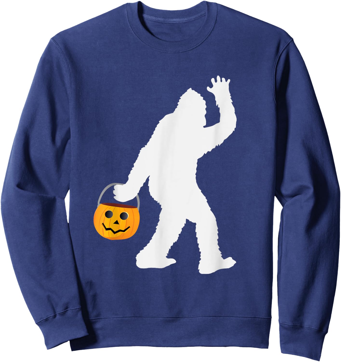 Pumpkin Bigfoot Halloween Shirt Sweatshirt - Sweatshirt | Navy
