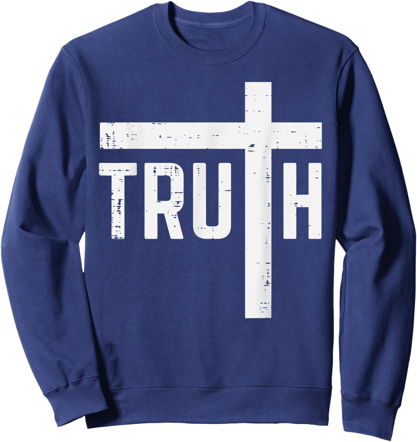 Truth Cross God Jesus Religious Christian Men Women Kids Sweatshirt - Sweatshirt | Navy