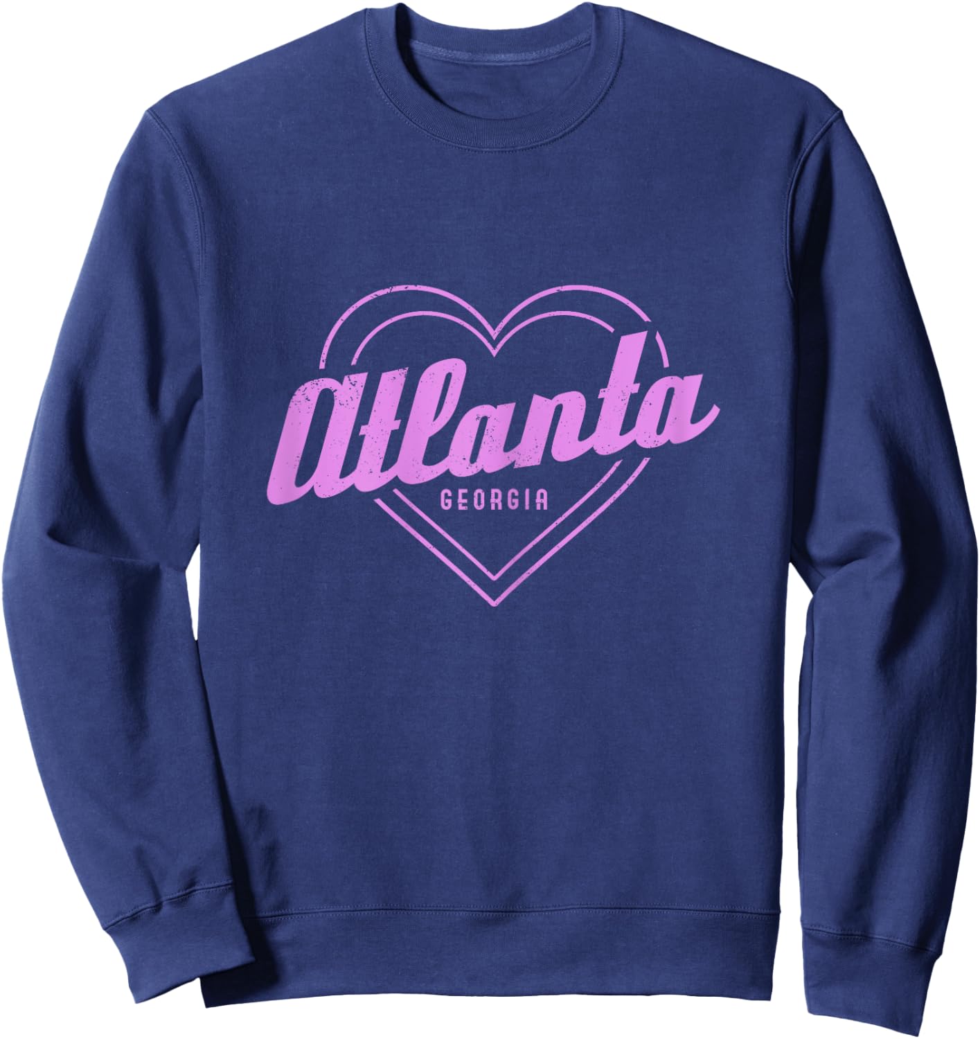 Atlanta Georgia Heart Pride ATL Girls Sweatshirt - Sweatshirt | Navy