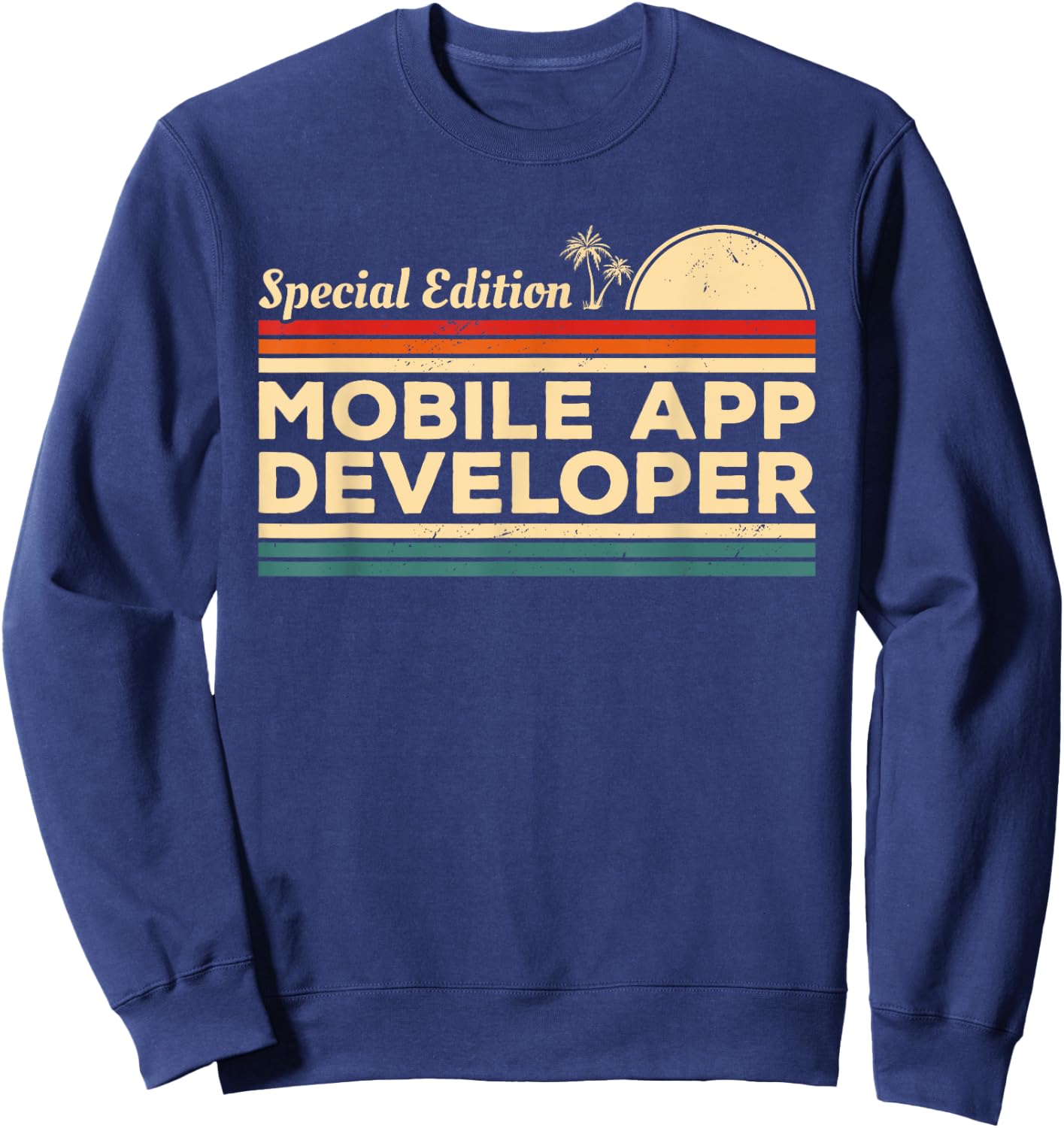 Vintage Mobile App Developer Sweatshirt - Sweatshirt | Navy