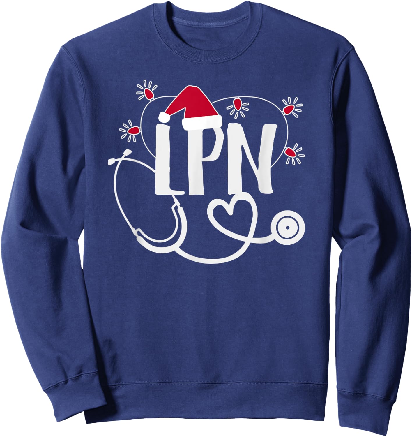 Cute Christmas Nurse - LPN Christmas Sweatshirt - Sweatshirt | Navy