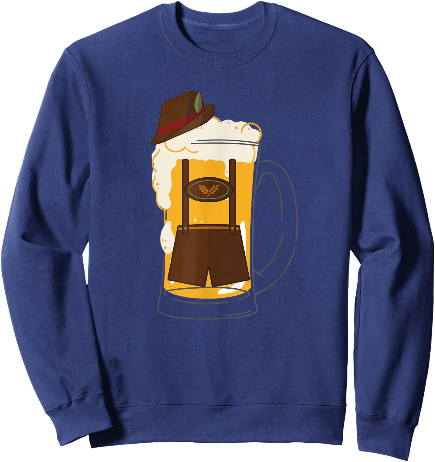 German Beer Bier Stein Funny Beer Fall Festival Beer Drinker Sweatshirt - Sweatshirt | Navy
