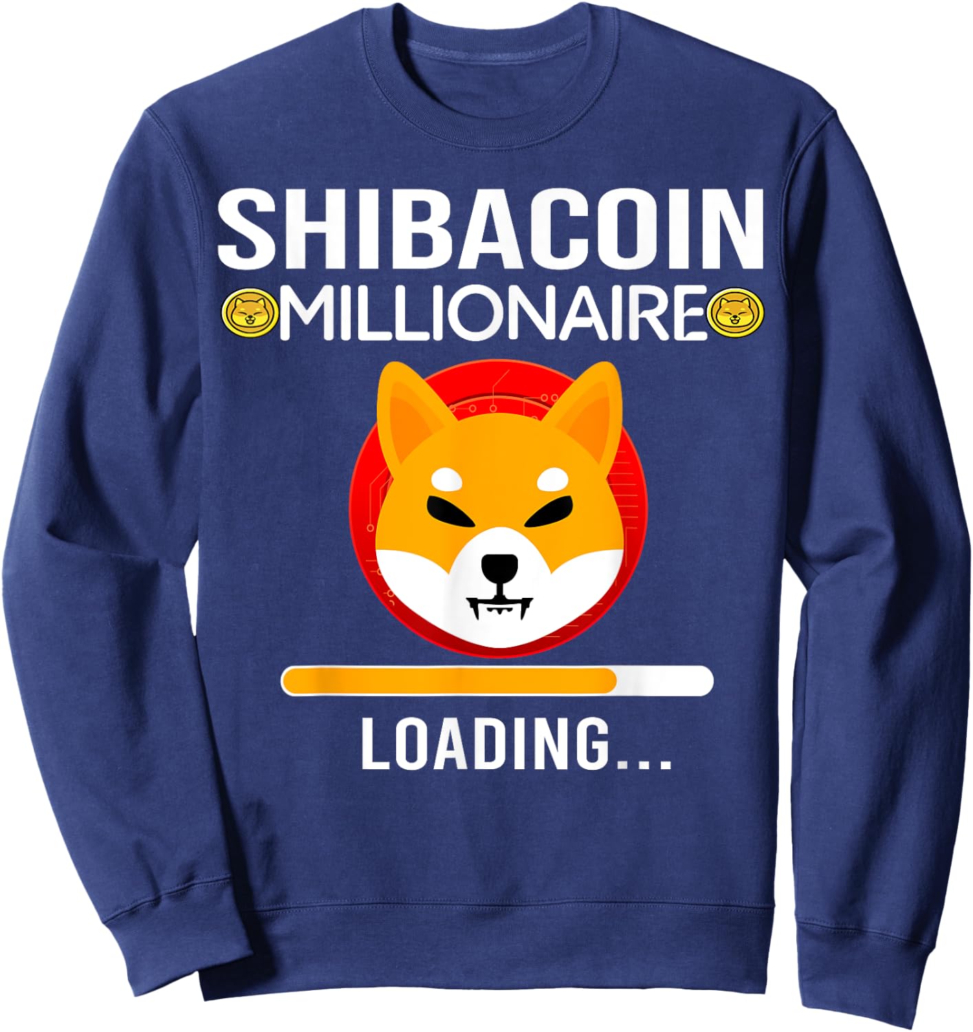 Shiba Inu Coin Crypto Token Cryptocurrency Wallet Shiba Army Sweatshirt - Sweatshirt | Navy