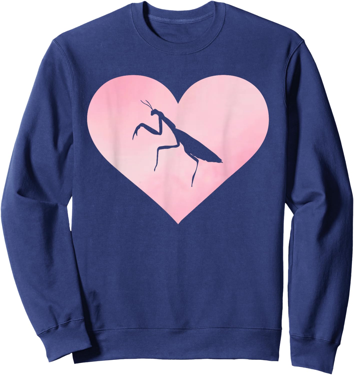 Love Praying Mantis Heart Design Insects Sweatshirt - Sweatshirt | Navy