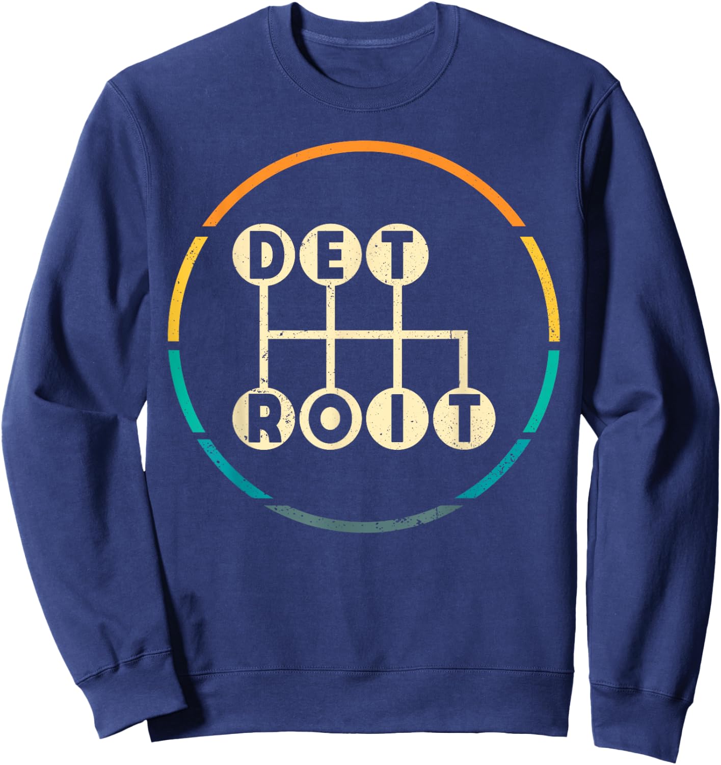 Detroit Stick Shift, Detroit The Motor City, Motorsport Sweatshirt - Sweatshirt | Navy