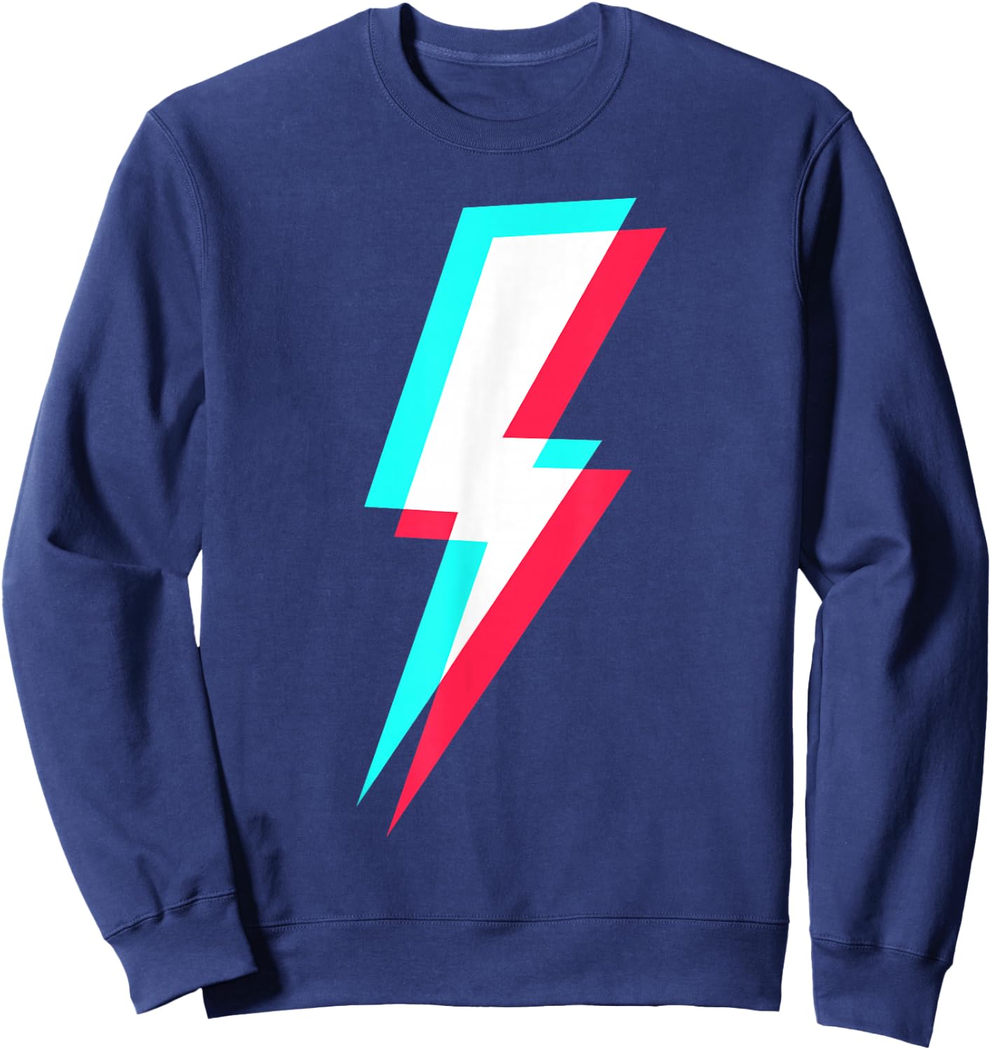 Lightning Symbol Power Electricity Bolt Graphic Sweatshirt - Sweatshirt | Navy