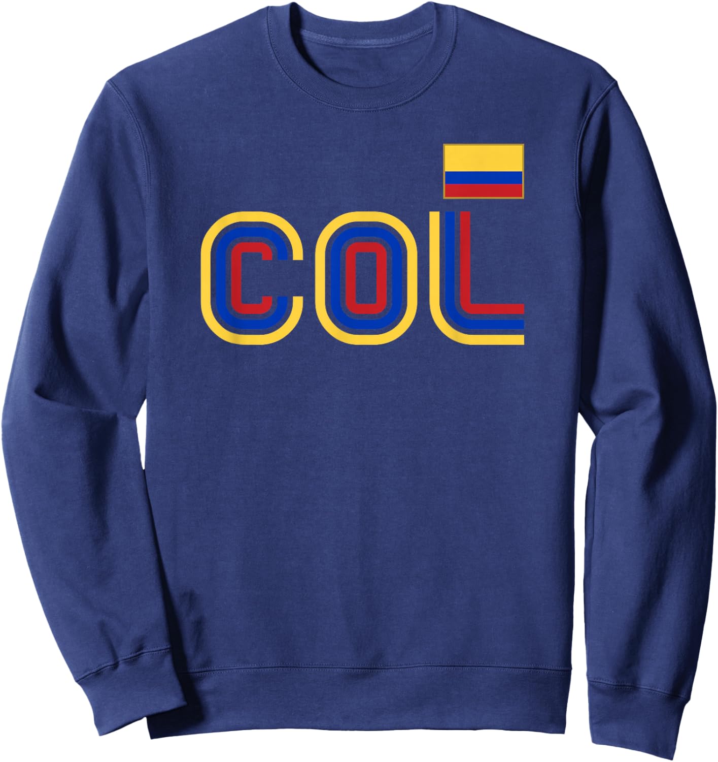 Colombia Flag Retro International Country Colombian Pride Sweatshirt - Sweatshirt | Navy