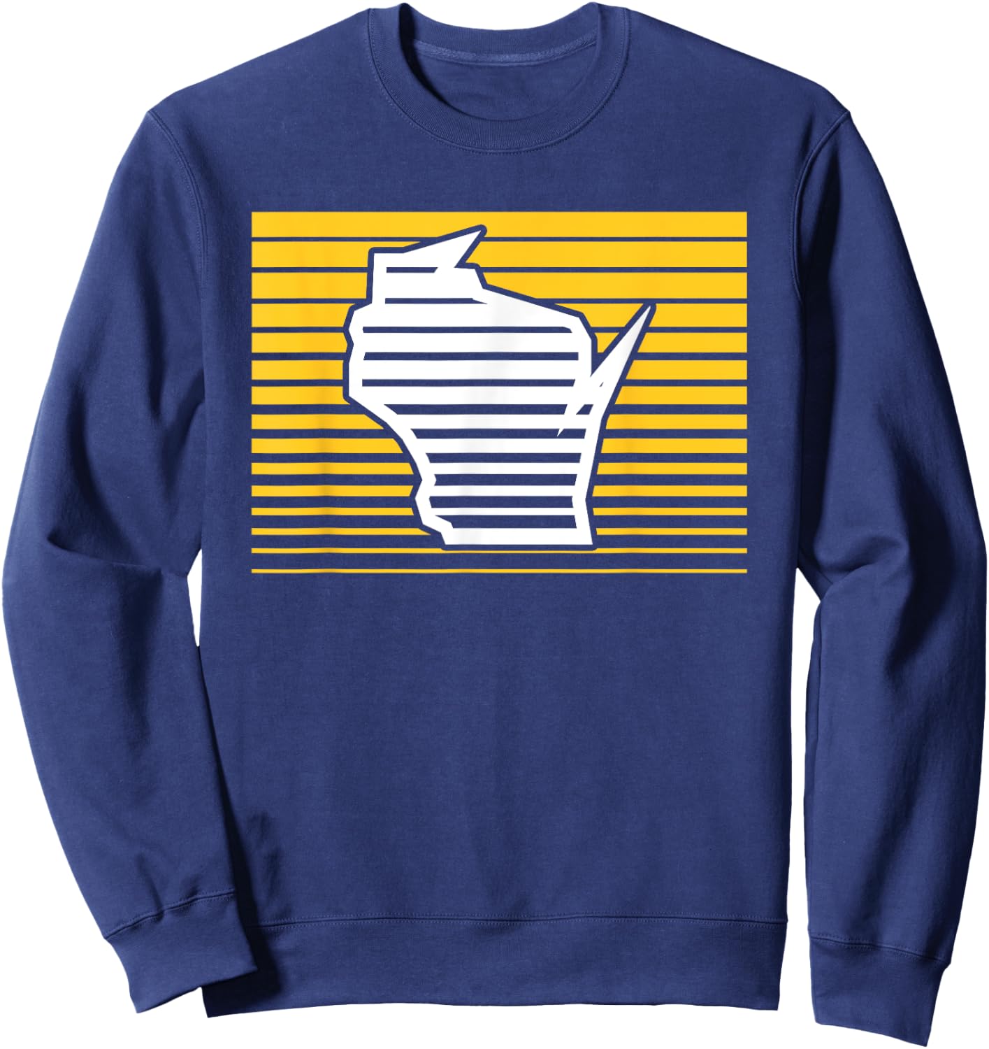 Milwaukee Wisconsin Retro Gradient Stripes Sweatshirt - Sweatshirt | Navy