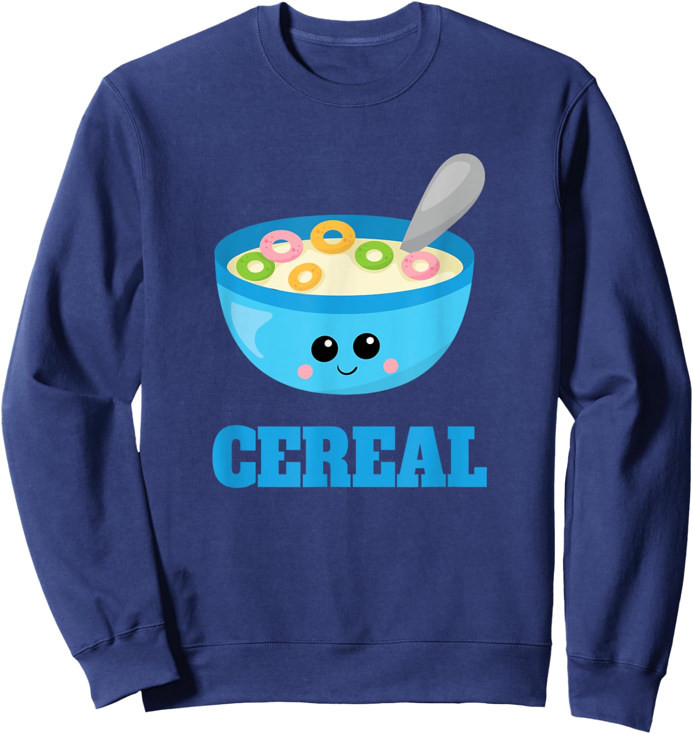 Cute Cereal & Milk Couples Halloween Costume Late Lazy Sweatshirt - Sweatshirt | Navy