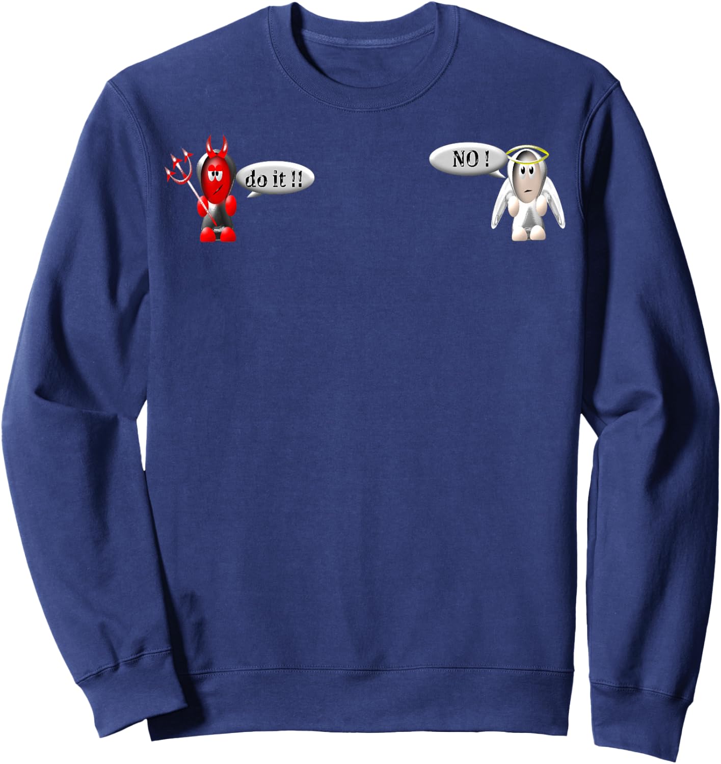 Angel and Devil Sweatshirt - Sweatshirt | Navy