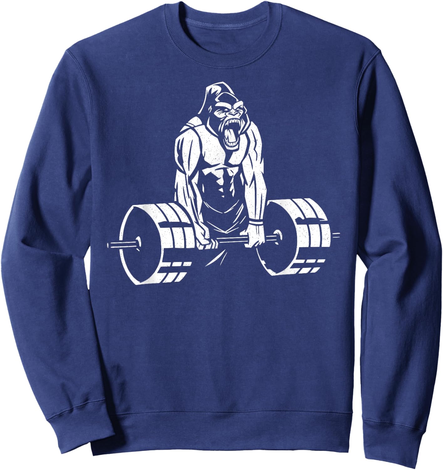 Gorilla Strength – Funny Gym Bodybuilding Weightlifting Sweatshirt - Sweatshirt | Navy