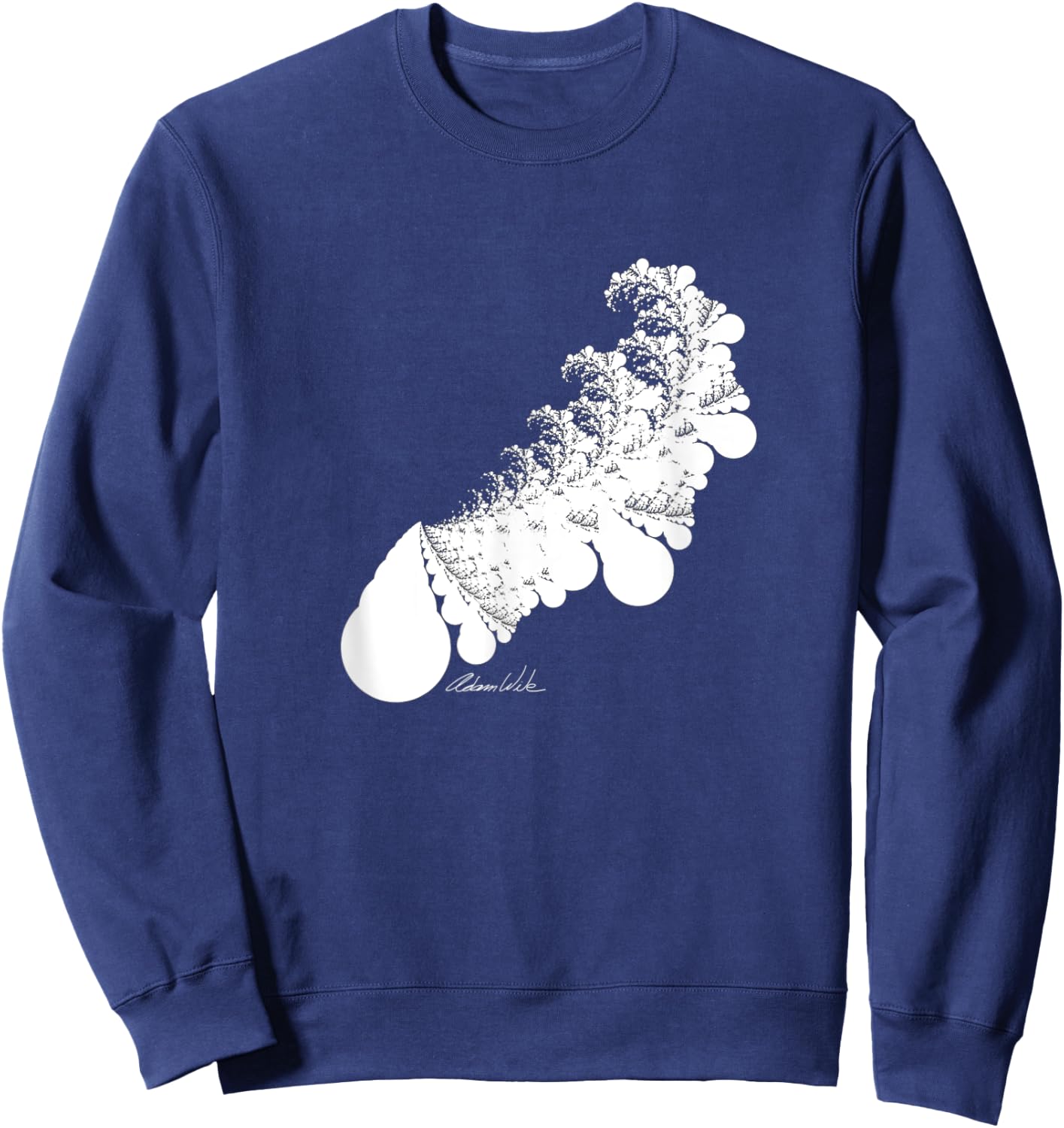 Tsunami Big Wave Ink Blot Rorschach Test Art Design Sweatshirt - Sweatshirt | Navy