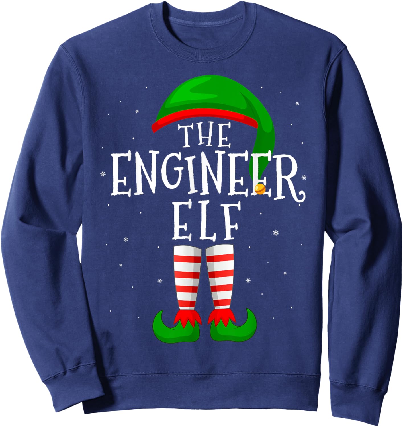 The Engineer Elf Funny Matching Family Group Christmas Gift Sweatshirt - Sweatshirt | Navy