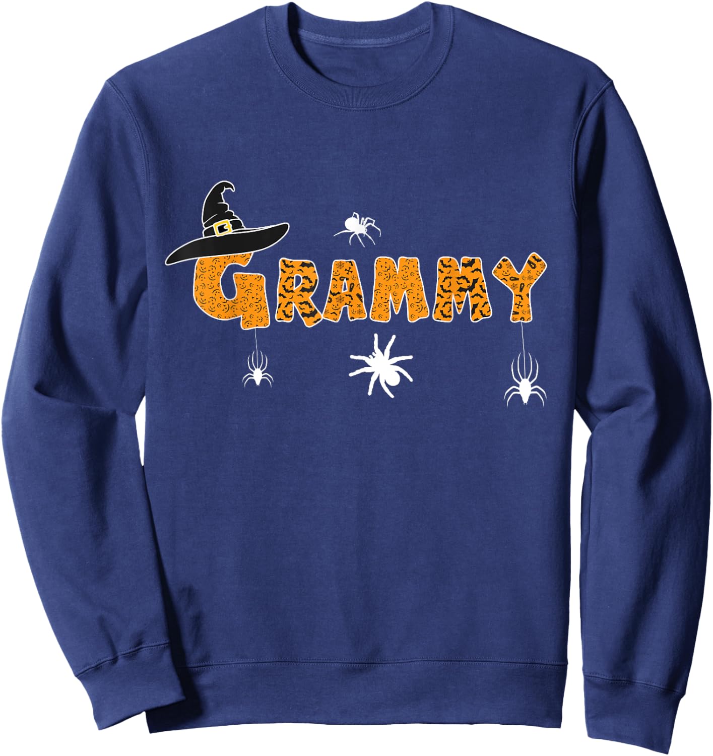Funny Halloween Witches Hat Boo Shirt Scary Grammy Grandma Sweatshirt - Sweatshirt | Navy