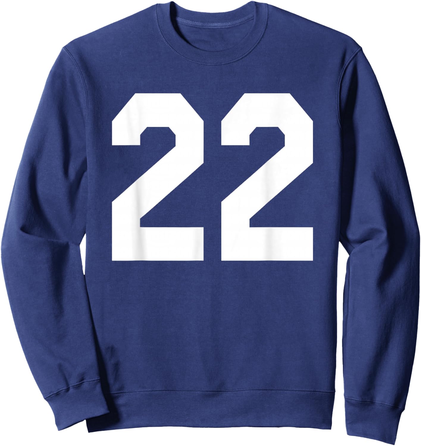 Number 22 Sports Jersey Front and Back Team Player Sweatshirt - Sweatshirt | Navy