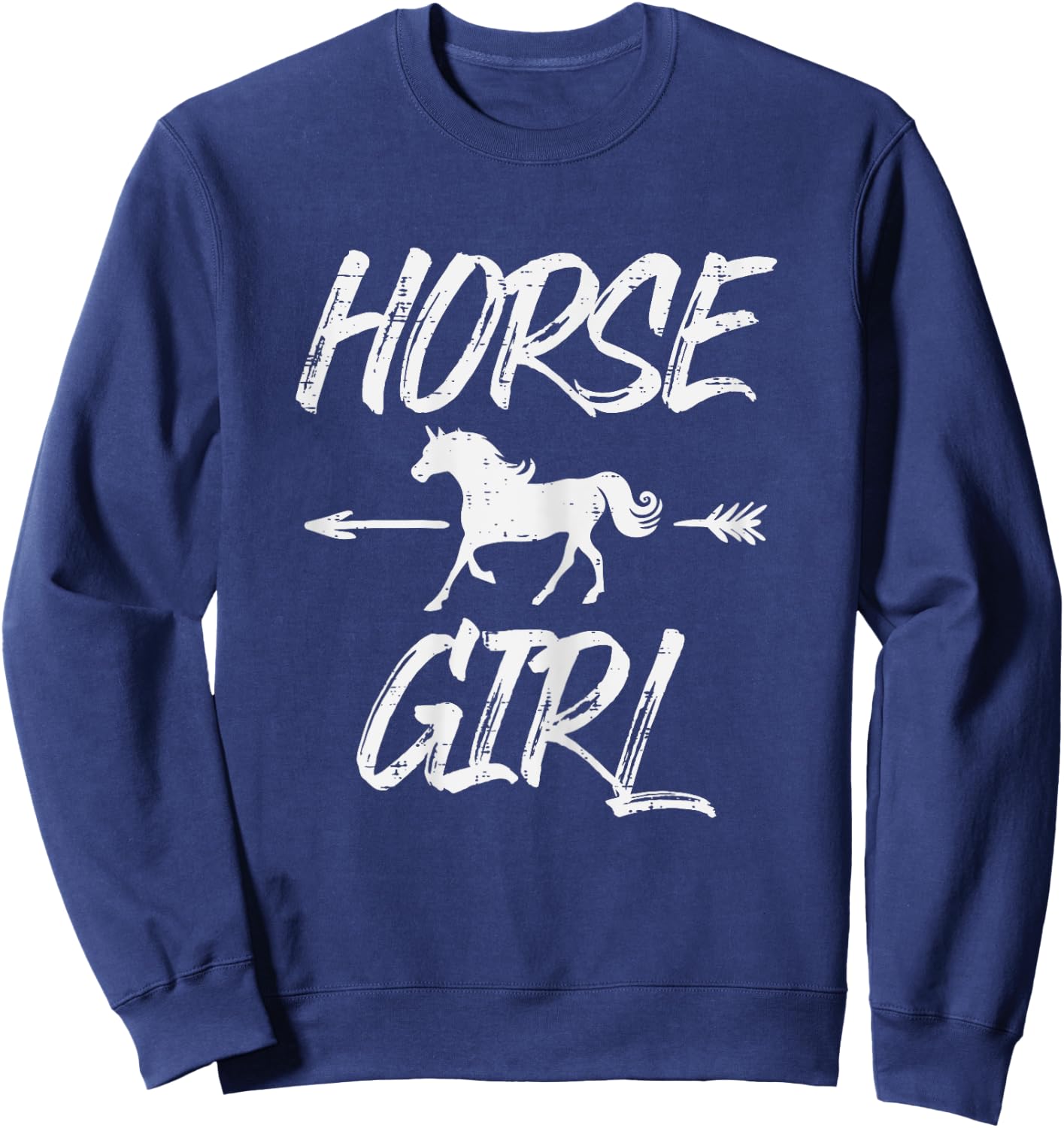 Horse Girl Animal Horseback Riding Equestrian Girls Women Sweatshirt - Sweatshirt | Navy