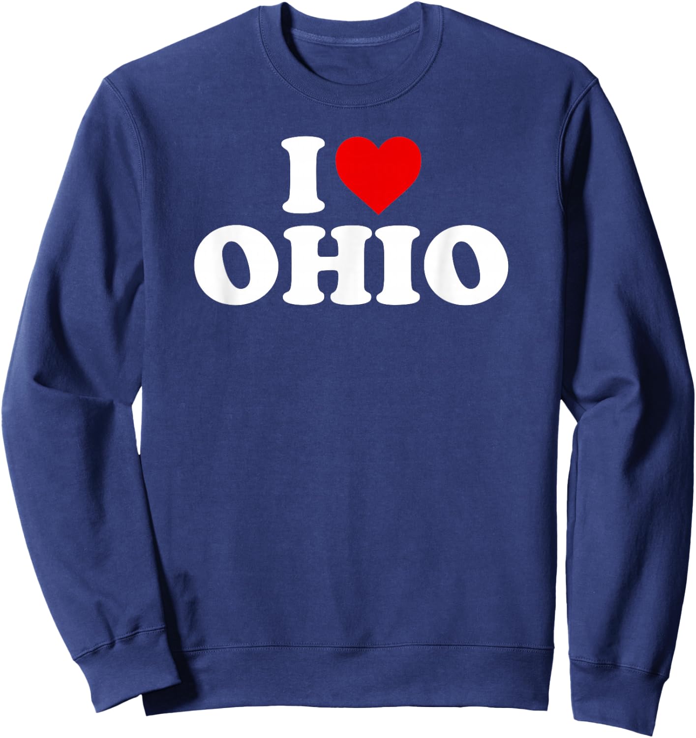 I Love Ohio Heart Sweatshirt - Sweatshirt | Navy