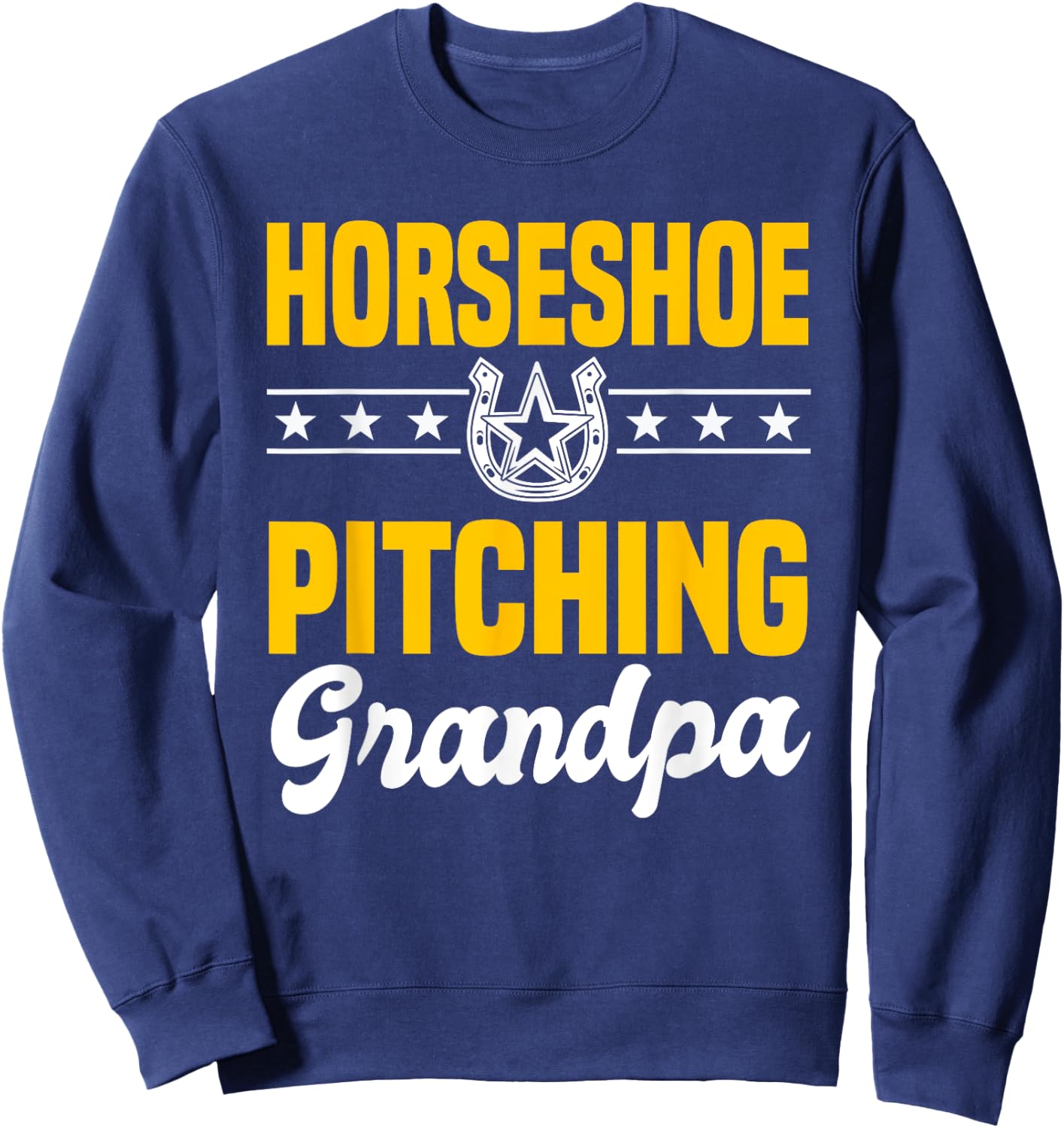Horseshoe Pitching Grandpa Ferrier Horse Lover Sweatshirt - Sweatshirt | Navy