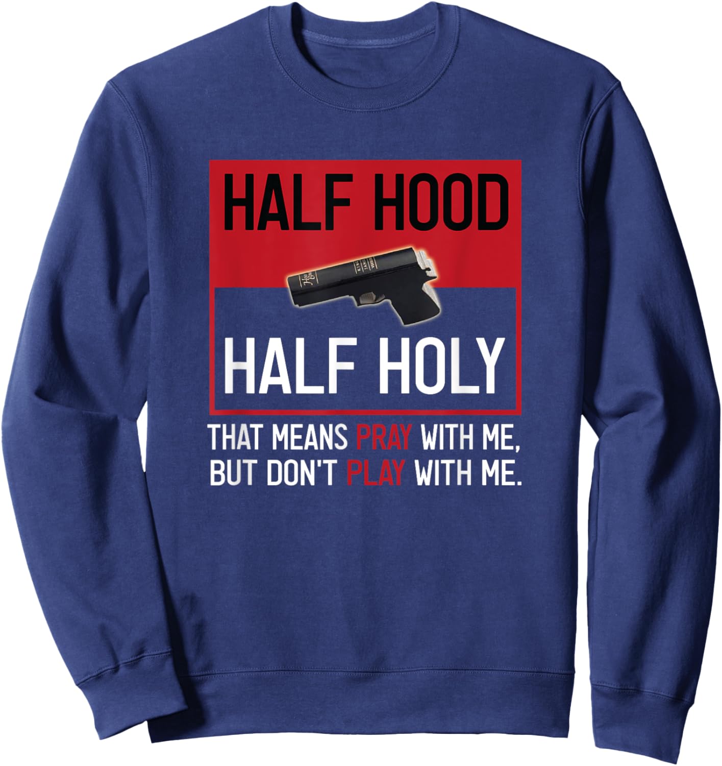 Half Hood Half Holy Sweatshirt - Sweatshirt | Navy