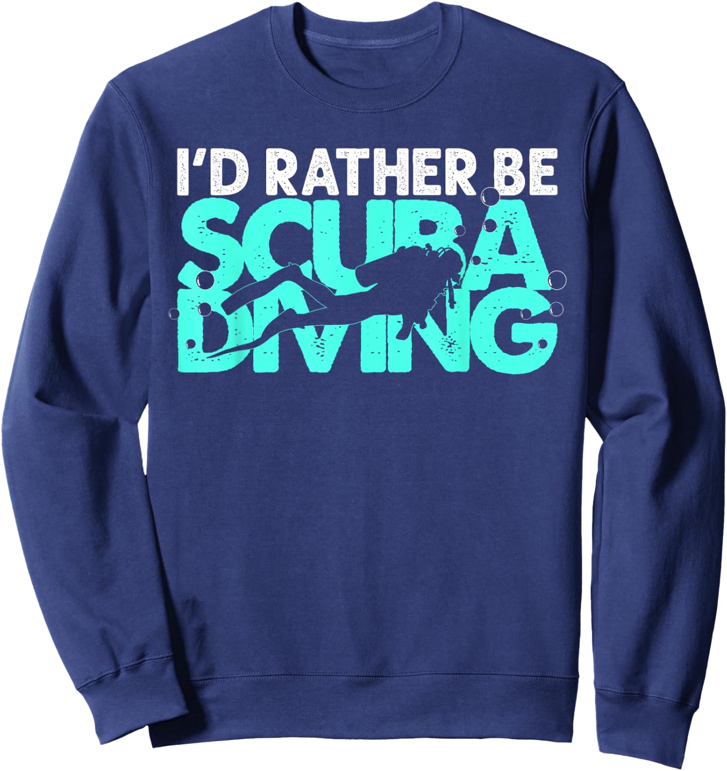 Cool Scuba Diving Women Snorkeler Beach Scuba Diver Sweatshirt - Sweatshirt | Navy