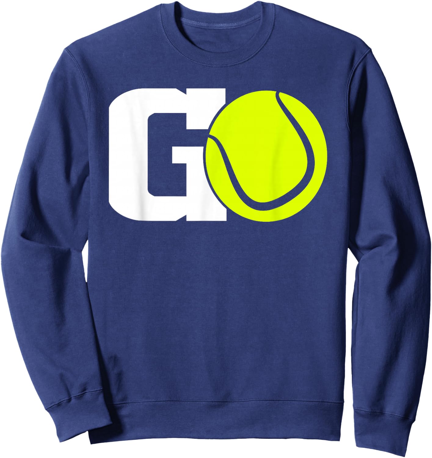 Tennis Player Go Design Graphic Sweatshirt - Sweatshirt | Navy
