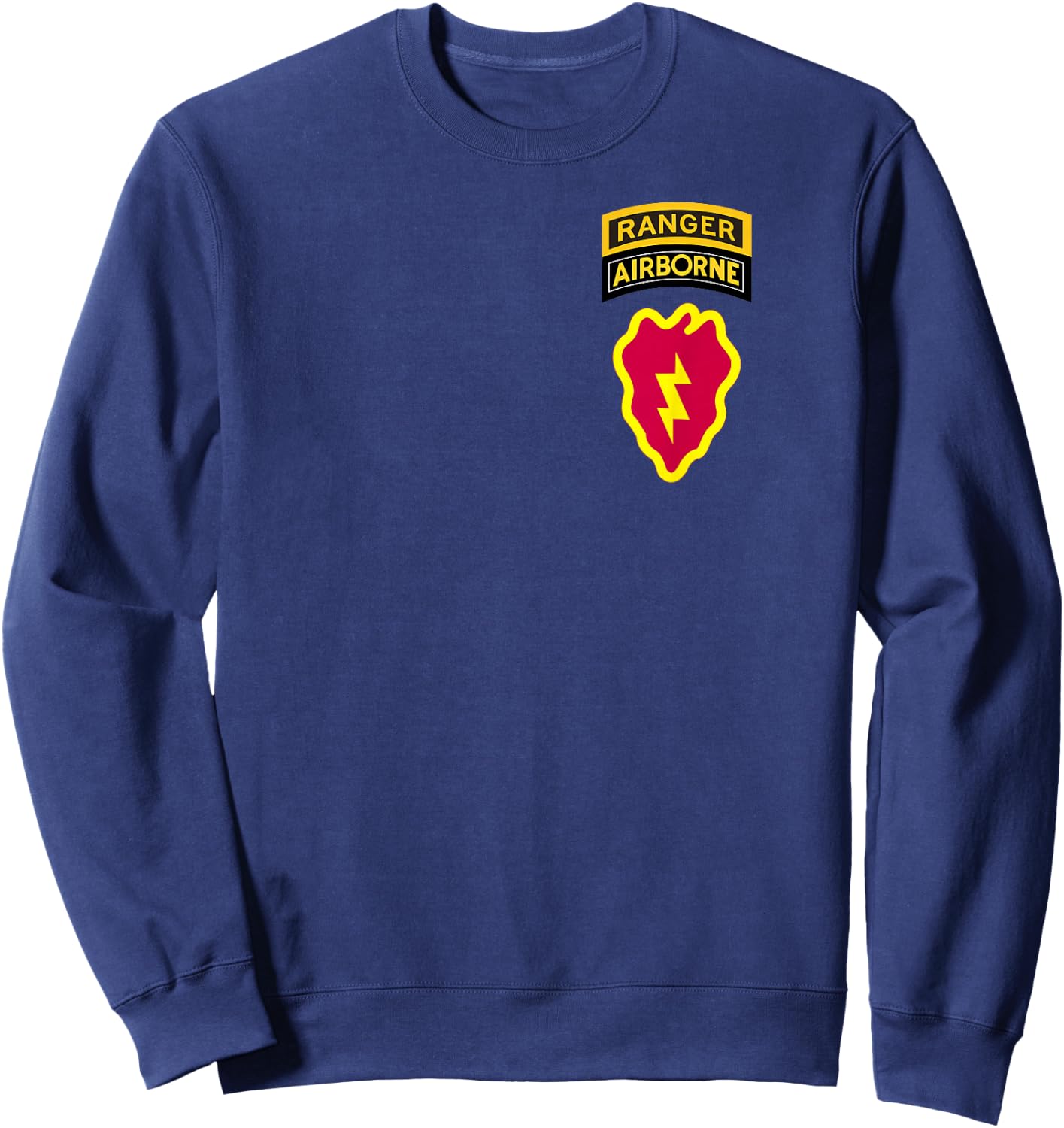 25th Infantry Division Patch - 25th ID Airborne Ranger Tab Sweatshirt - Sweatshirt | Navy