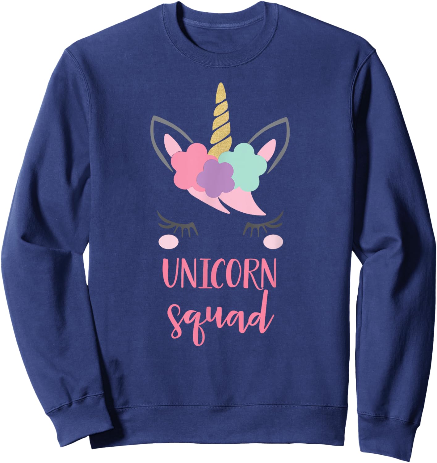 Unicorn Squad Shirt, Unicorn Gift Sweatshirt - Sweatshirt | Navy