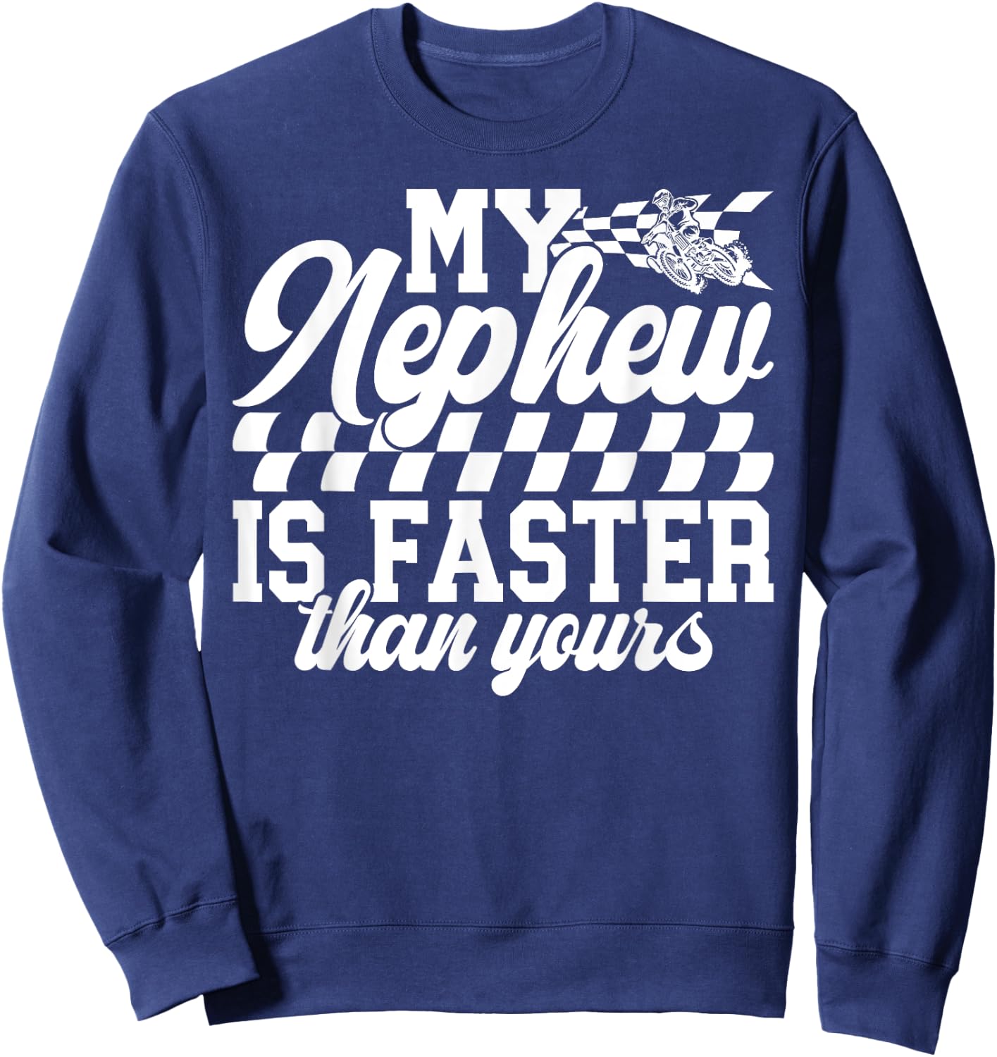 Motocross Aunt Proud Motocross Rider Auntie Sweatshirt - Sweatshirt | Navy