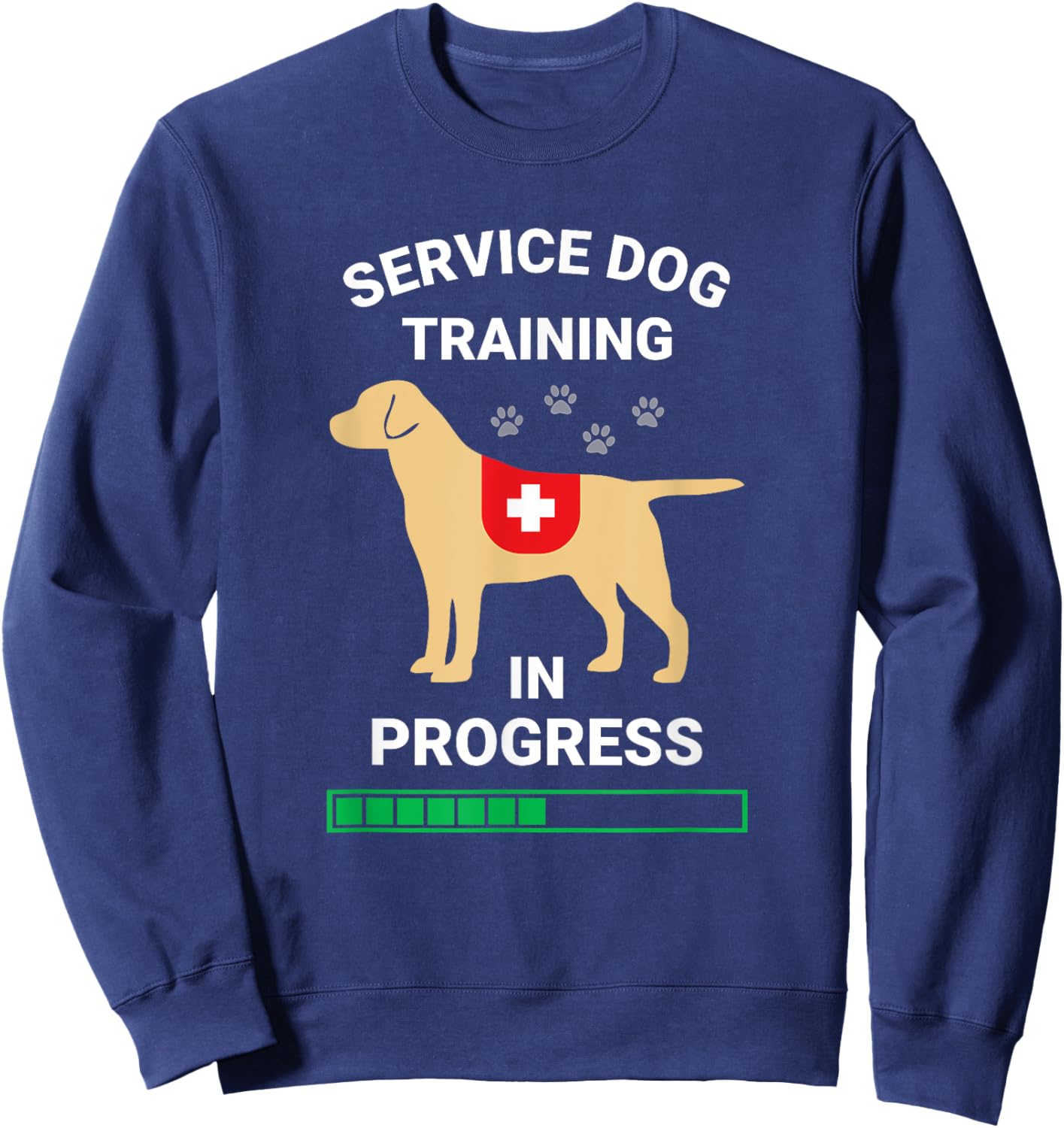 Service Dog in Training Registered Trainer Lab Retriever Men Women Sweatshirt - Sweatshirt | Navy