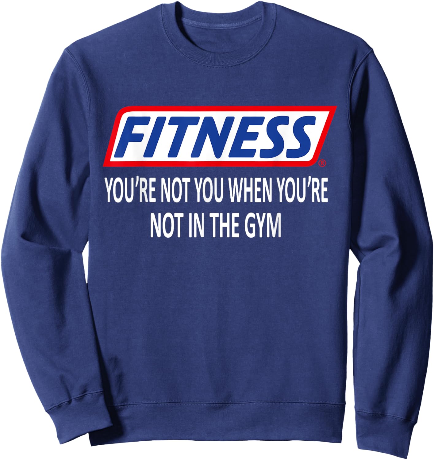 Fitness Gym workout Slogan Sweatshirt - Sweatshirt | Navy