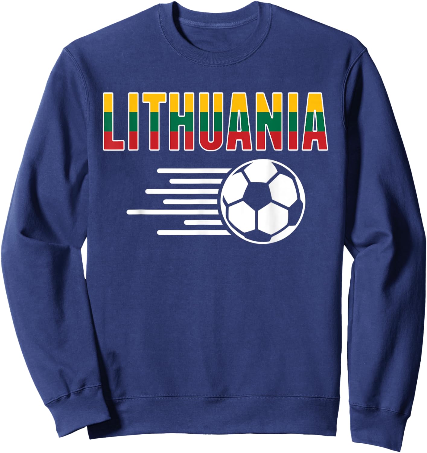Lithuania Soccer Fans Jersey - Support Lithuanian Football Sweatshirt - Sweatshirt | Navy