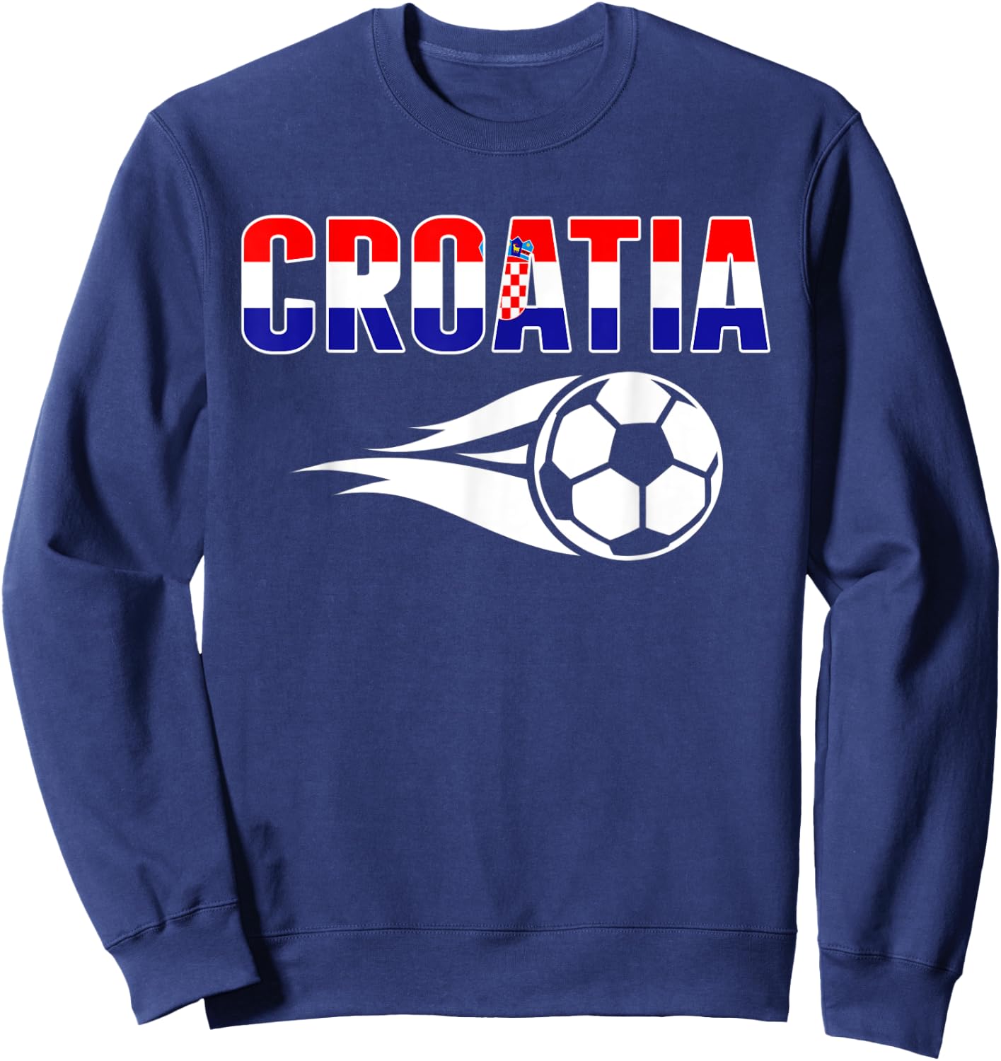 Croatia Soccer Fans Jersey - Croatian Flag Football Lovers Sweatshirt - Sweatshirt | Navy