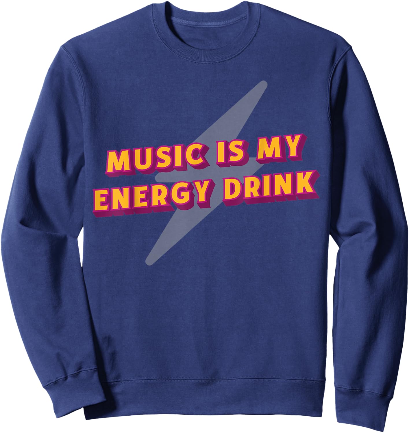 Music's My Energy Drink Energy Drink Sweatshirt - Sweatshirt | Navy