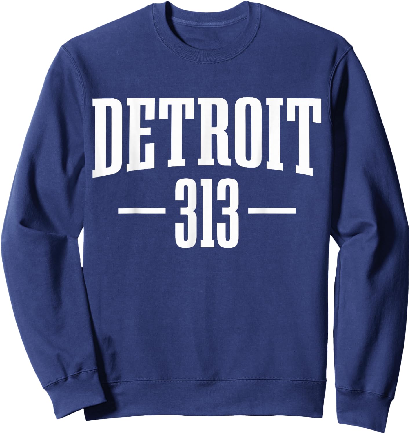 Detroit Michigan 313 Area Code Pride Retro Sweatshirt - Sweatshirt | Navy