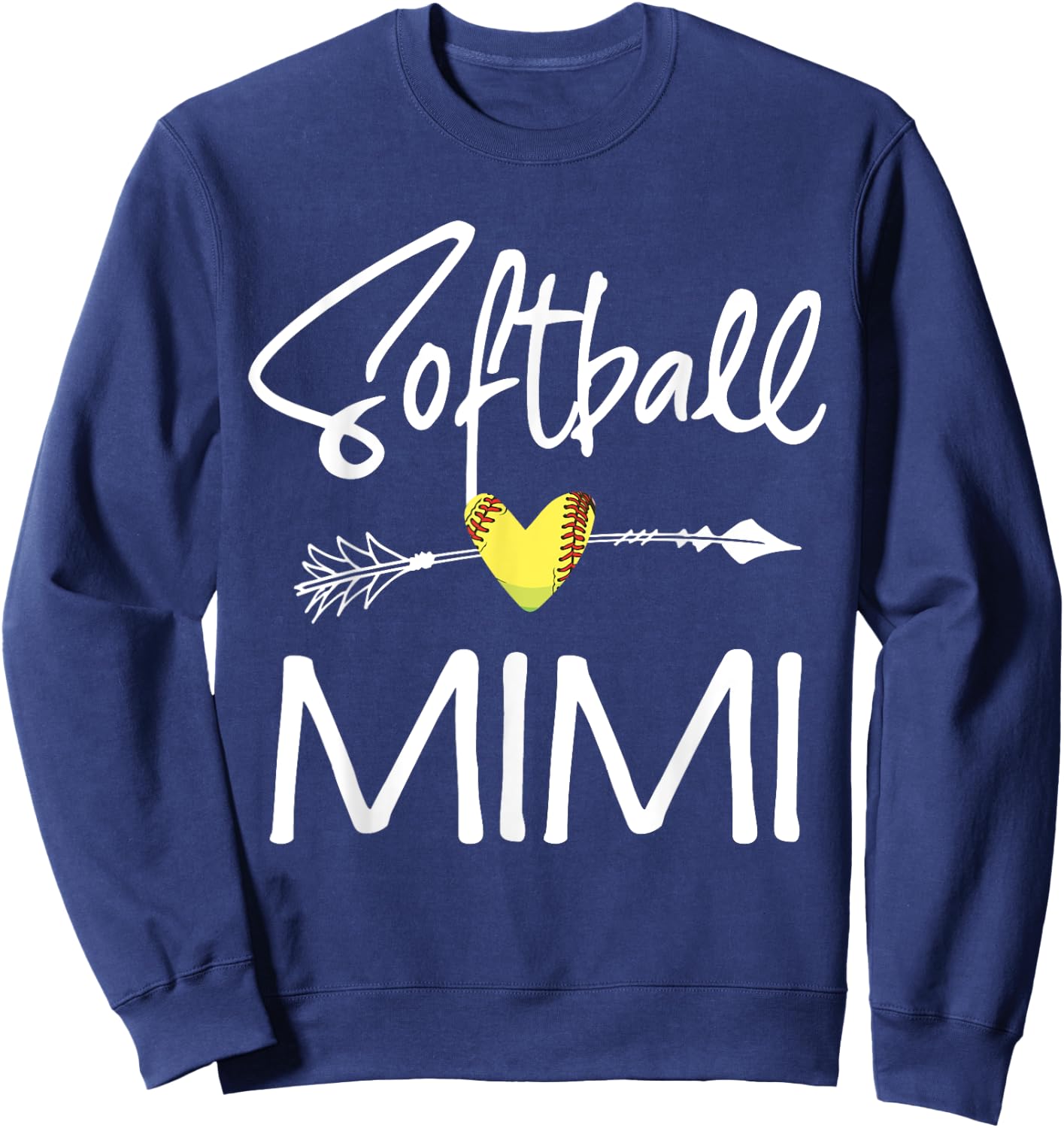Softball Mimi Women Softball Gift Sweatshirt - Sweatshirt | Navy