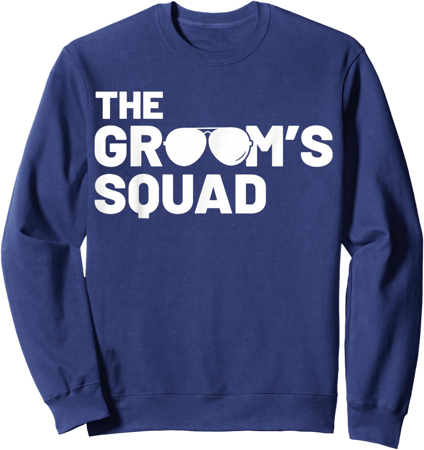 Groomsmen Groom Squat Men Bachelor Supplies Party Wedding Sweatshirt - Sweatshirt | Navy