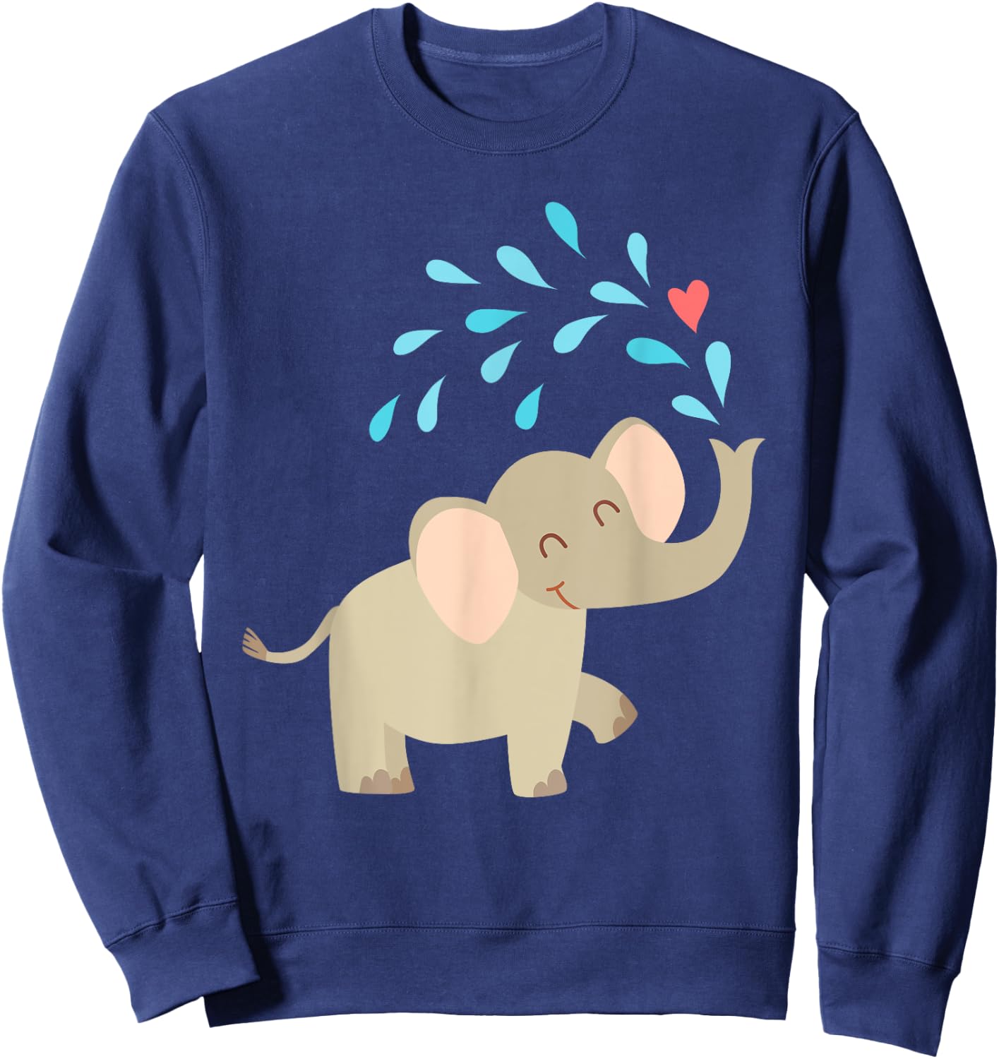 Baby Elephant Animal Women Or Kids Sweatshirt - Sweatshirt | Navy
