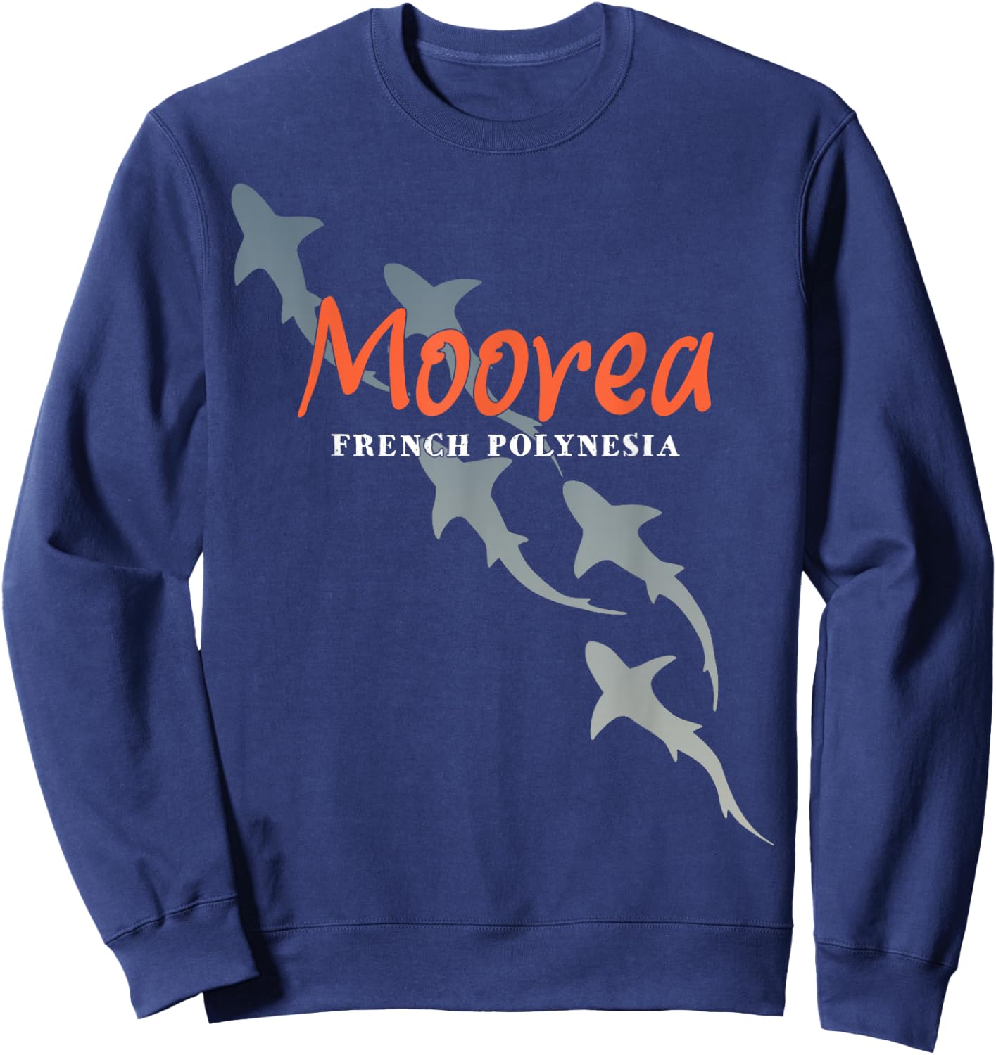Shark Scuba Diving Moorea, Scuba Diving with Sharks Sweatshirt - Sweatshirt | Navy