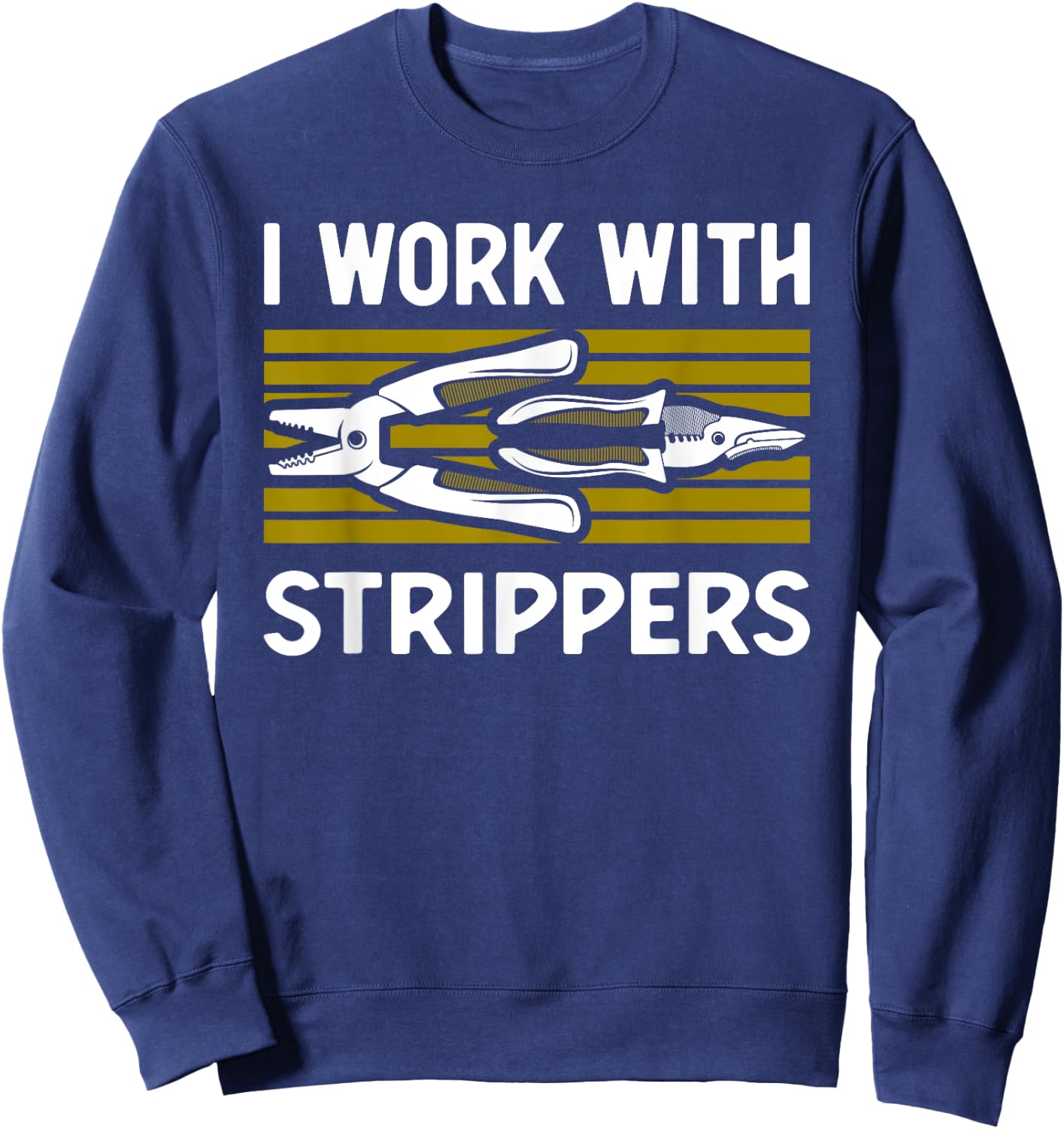 Cool Electrician Art Men Women Lineman Electrical Work Tools Sweatshirt - Sweatshirt | Navy
